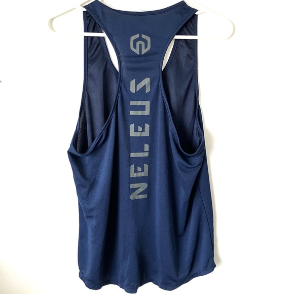 NELEUS Mens NAVY BLUE Athletic Y-Back Muscle Tank Size Medium - Picture 7 of 12